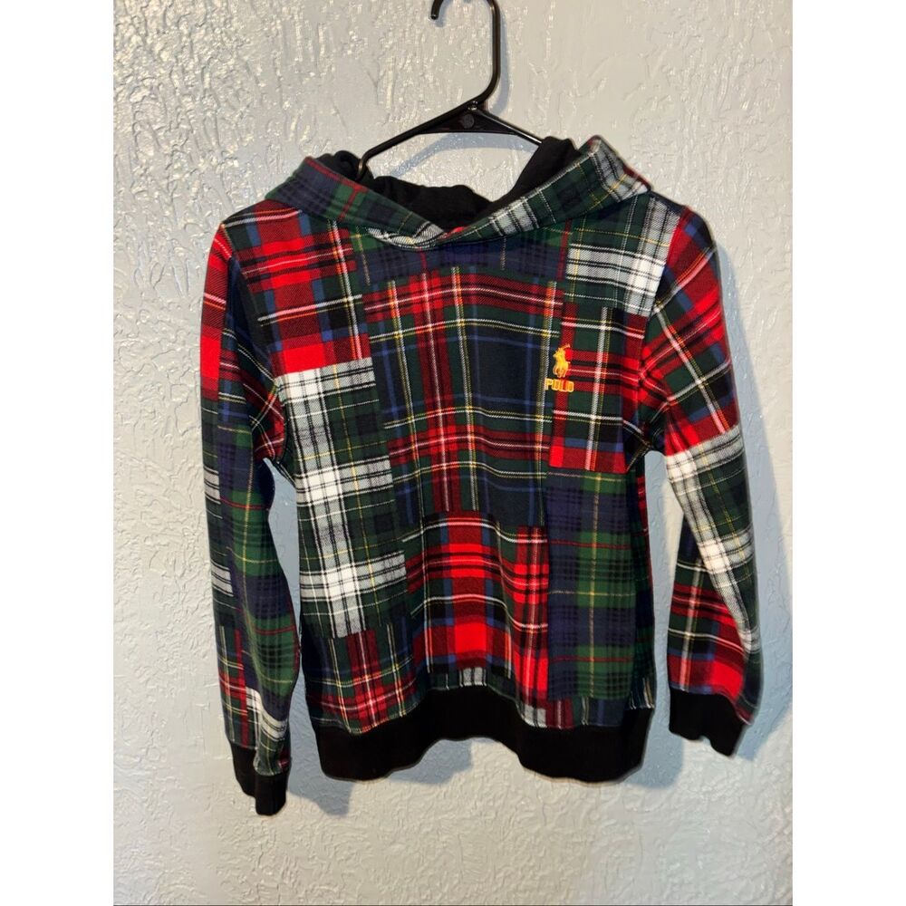 Polo Ralph Lauren Patchwork Plaid Fleece Hoodie boys